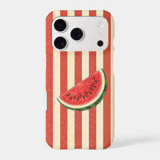 Refreshing Watermelon Slice on Red and Cream Strip