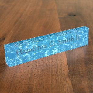 Refreshing Waters - Desk Nameplate - HAMbyWG
