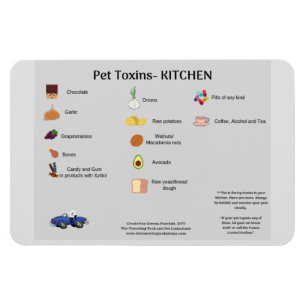 REFRIGERATOR MAGNET FOR PET SAFETY WITH FOODS