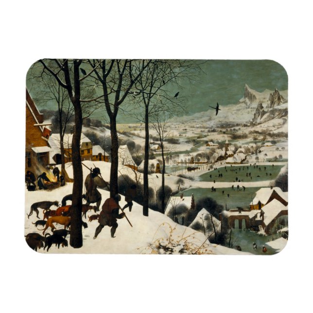 Refrigerator Magnet The Hunters in the Snow Bruege (Horizontal)
