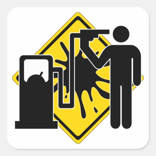 Refueling for the last time square sticker (Front)