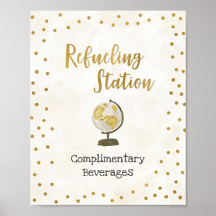 Refueling Station Globe Bridal Shower Sign