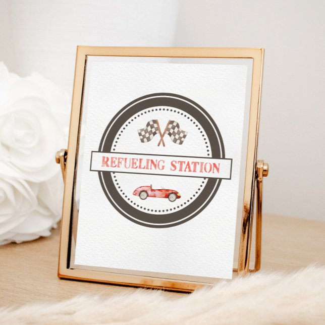 Refueling Station Red Race Car Sign (Creator Uploaded)