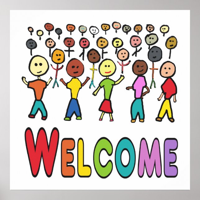 Refugees and Migrants Welcome Poster (Front)