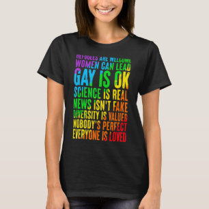 Refugees Are Welcome Women Can Lead Gay Pride Lgbt T-Shirt