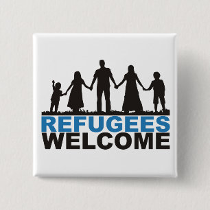 Refugees Welcome 15 Cm Square Badge