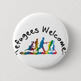 Refugees Welcome 6 Cm Round Badge