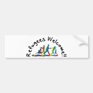Refugees Welcome Bumper Sticker