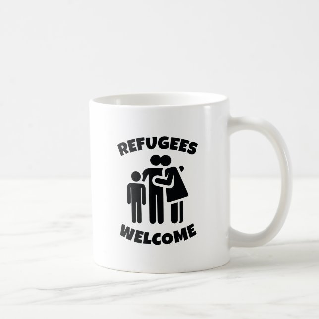 Refugees Welcome Coffee Mug (Right)