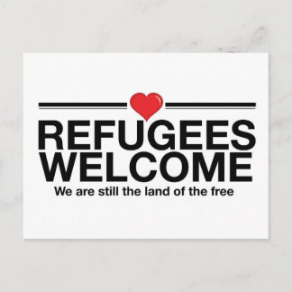 Refugees Welcome Postcard