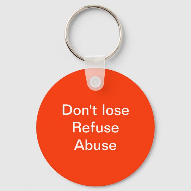 Refuse abuse key ring (Front)