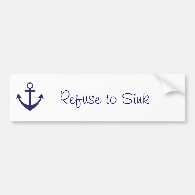 Refuse to Sink Bumper Logo Bumper Sticker (Front)