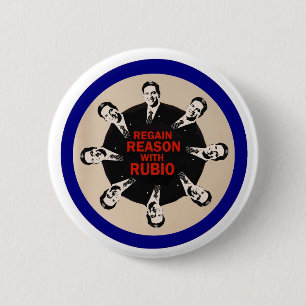 Regain Reason with Rubio 6 Cm Round Badge