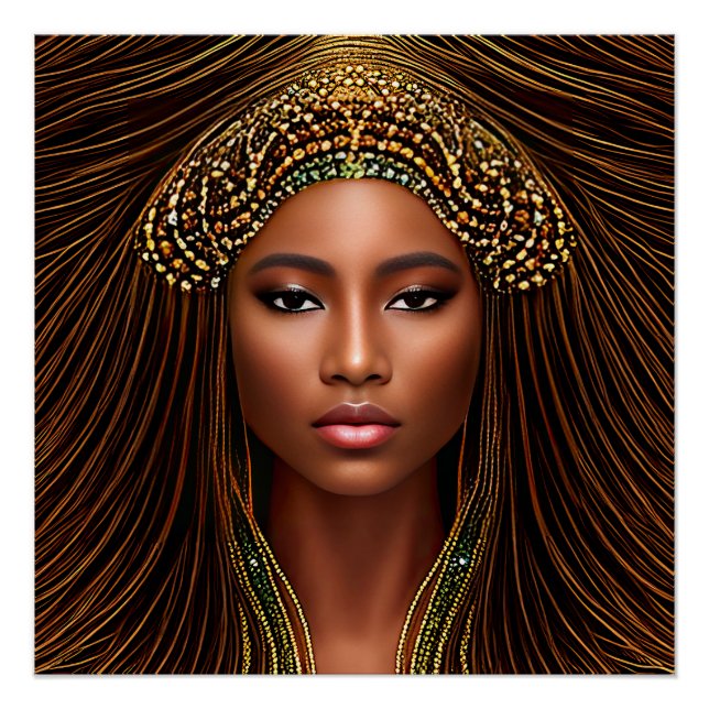 Regal African Beauty: Celebrating Black History  Poster (Front)