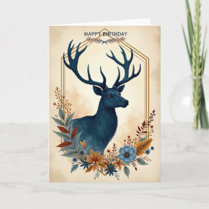 Regal Antler Birthday Card
