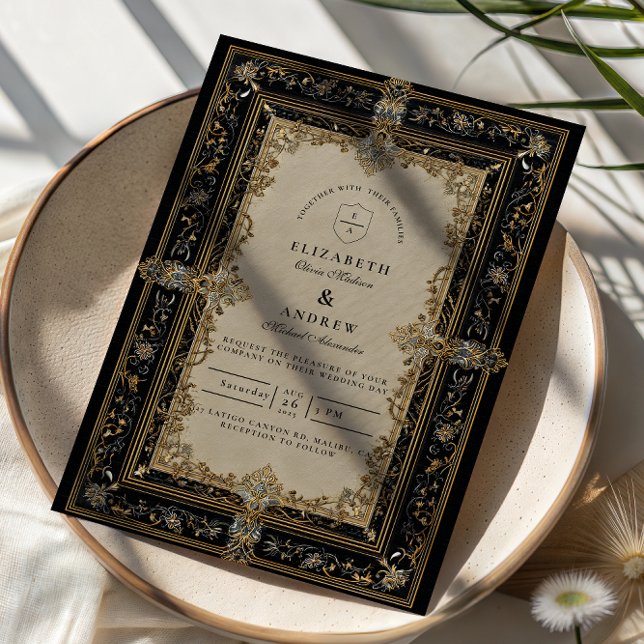 Regal Baroque Celestial Wedding Invitation (Creator Uploaded)