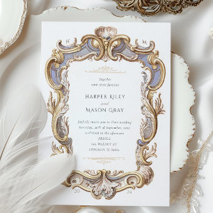Regal Baroque Flourish Wedding Invitation Suite