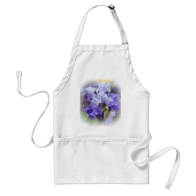 Regal Bearded Iris - Purple & White Standard Apron (Front)