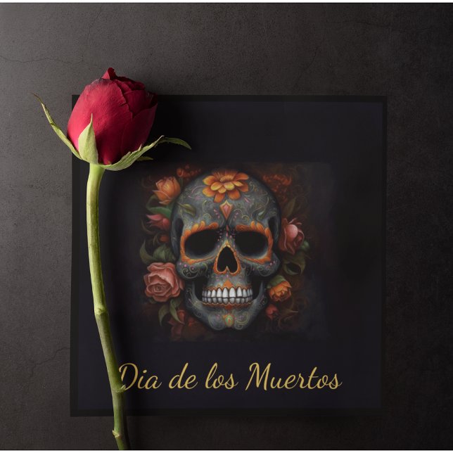 Regal Bloom Sugar Skull, custom Invitation (Creator Uploaded)