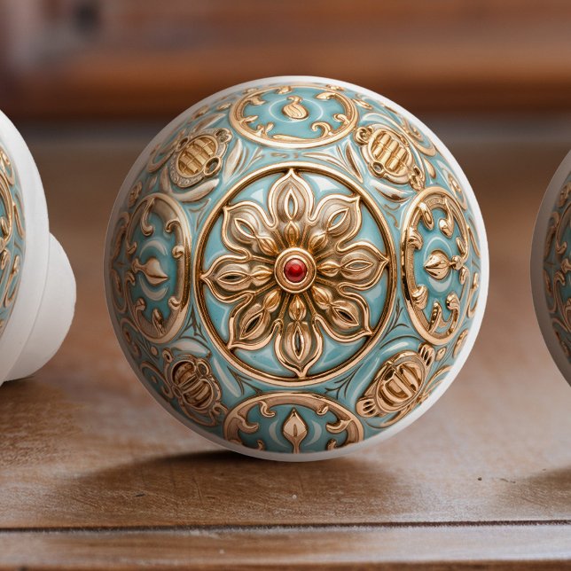 Regal Blossom Vintage Ceramic Knob Pull (Creator Uploaded)
