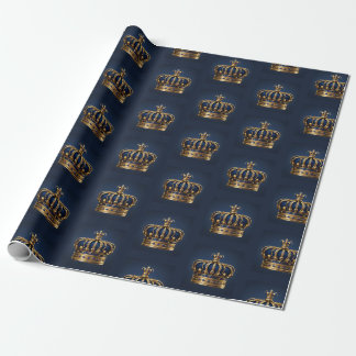 Regal Blue Crown Series Wrapping Paper