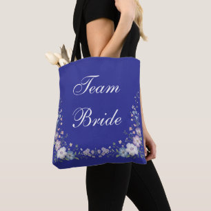 Regal Blue Vintage Elegance Garden Blooms Tote Bag