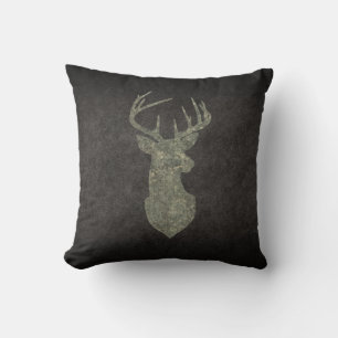 Regal Buck Trophy Deer Silhouette in Camouflage Cushion