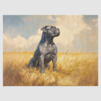 Regal Cane Corso In A Field Painting Decoupage