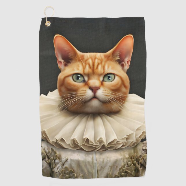 Regal Cat Golf Towel (Front)