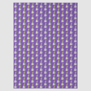 Regal Cat in Crown and Robe Vintage Pop Art Graphi Tissue Paper