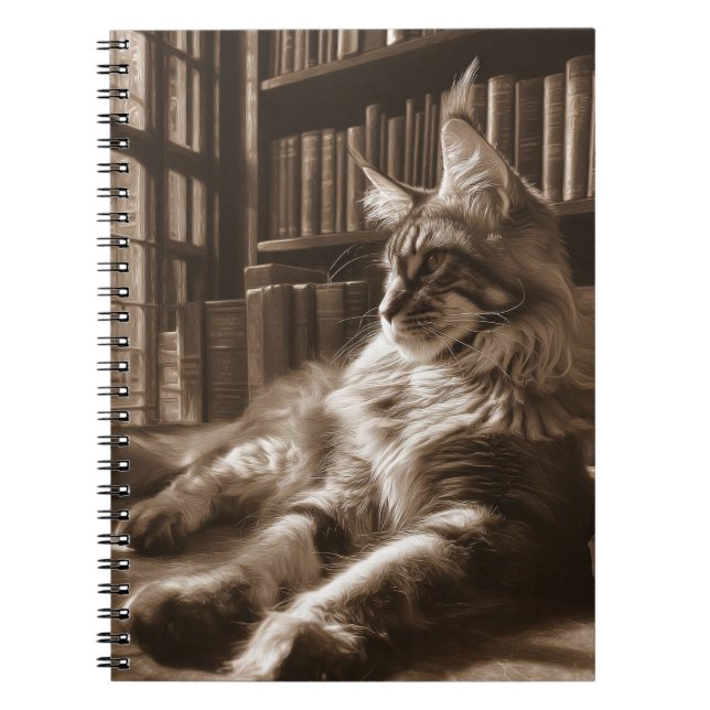 Regal Cat Library Notebook (Front)