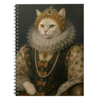 Regal Cat Queen Elizabeth I Renaissance Portrait Notebook