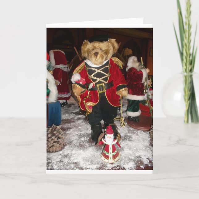 Regal Christmas Teddy Bear Holiday Art Print (Front)