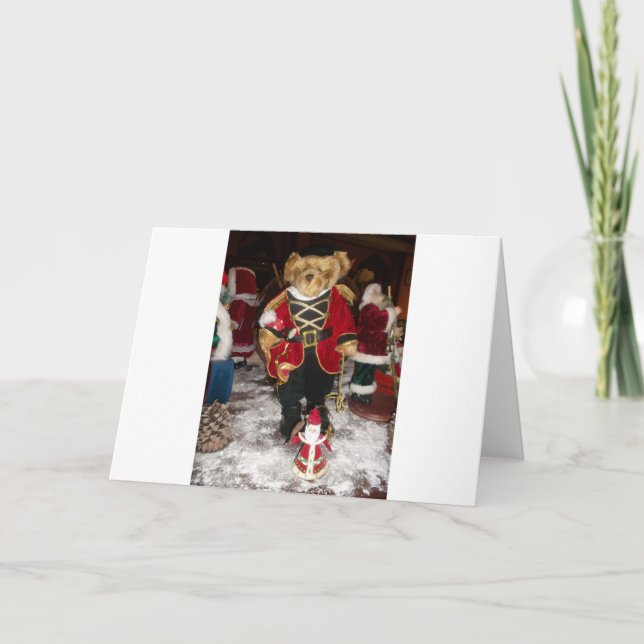 Regal Christmas Teddy Bear Holiday Art Print (Front)