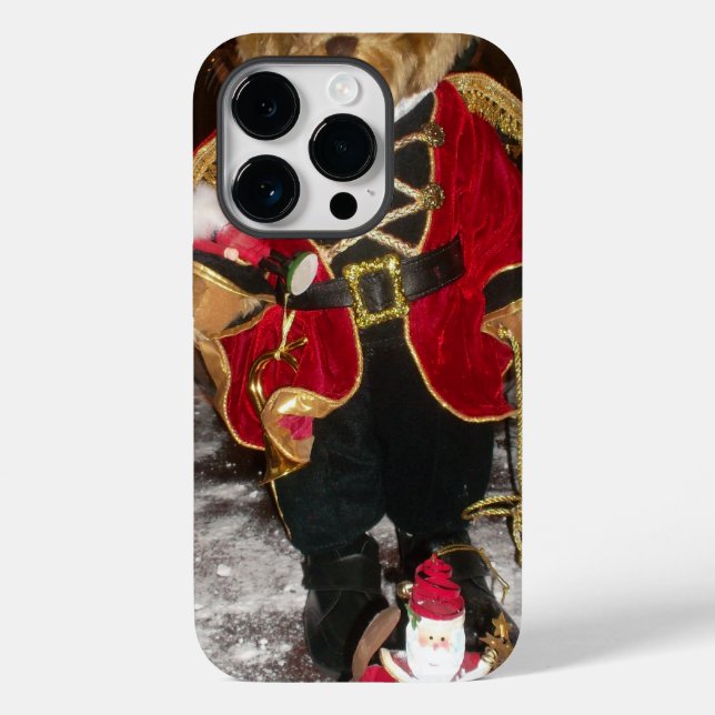 Regal Christmas Teddy Bear Holiday Art Print Case-Mate iPhone Case (Back)
