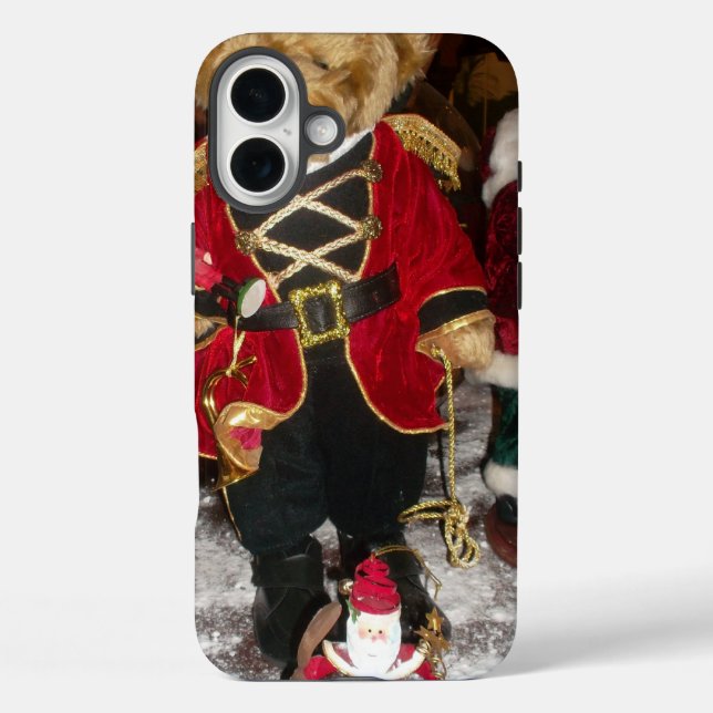 Regal Christmas Teddy Bear Holiday Art Print Case-Mate iPhone Case (Back)