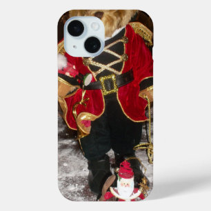 Regal Christmas Teddy Bear Holiday Art Print iPhone 15 Case