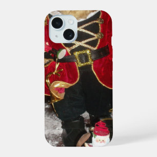Regal Christmas Teddy Bear Holiday Art Print iPhone 15 Case