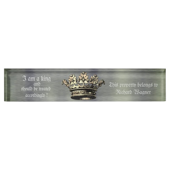 Regal Crown Design for the Controlling Individual Nameplate (Front)
