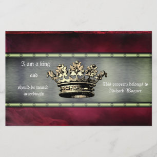 Regal Crown Design for the Controlling Individual Stationery