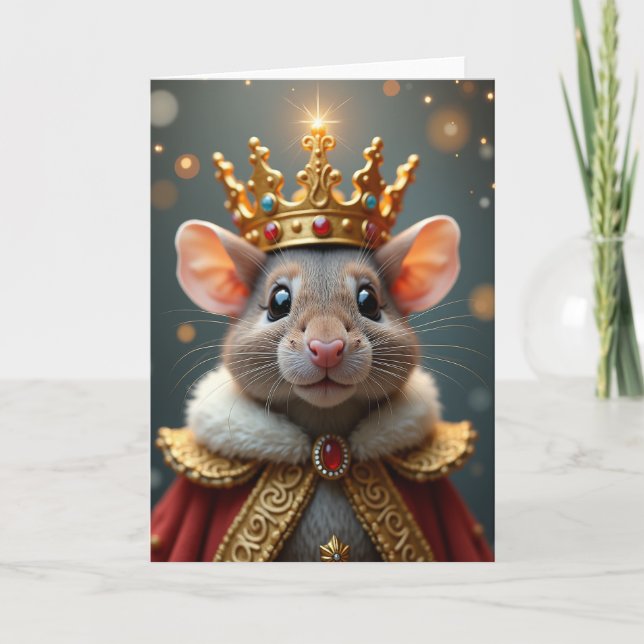 Regal Crowned Birthday Card (Front)