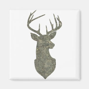 Regal Deer Silhouette Buck Trophy in Camouflage Magnet