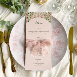 Regal Doors Elegant Faux Foil Wedding Menu