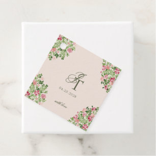 Regal Doors Elegant Floral Wedding Favour Tags