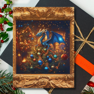 Regal Dragon Christmas  Holiday Postcard