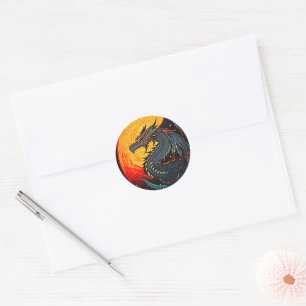 Regal Dragon Moon Sticker – Mythic Power!