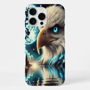 Regal Eagle Under Luminous Starry Night Moon iPhone 16 Pro Max Case