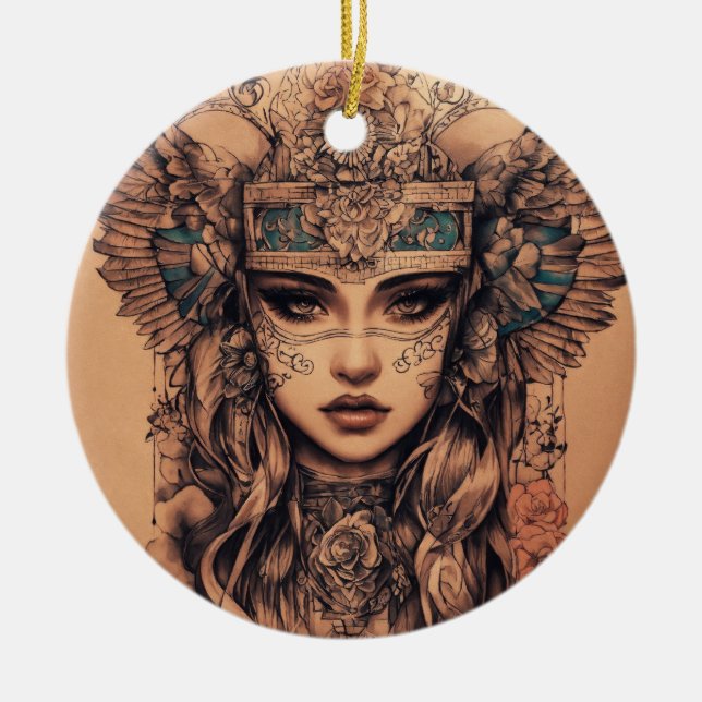 Regal Elegance Ceramic Ornament (Front)