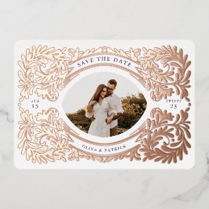 Regal Embellished Save The Date Photo Frame Purple