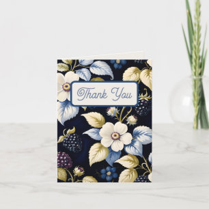 Regal Floral Elegance: Bridal Shower Thank You Card